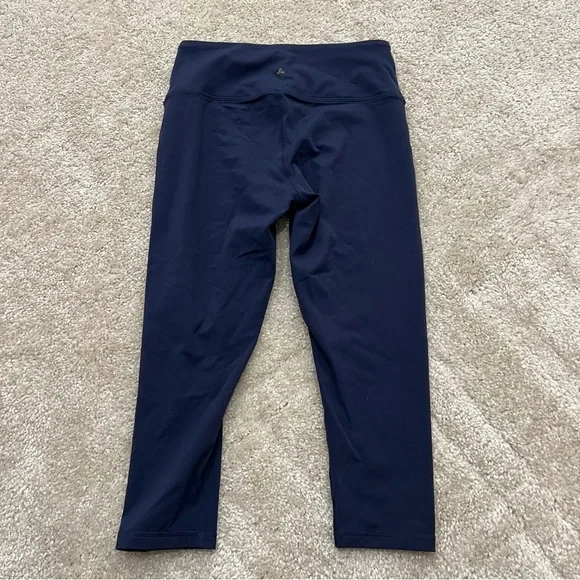 prAna Capri Yoga Active Pants Leggings Navy Blue Size Medium Gym, - Picture 8 of 15